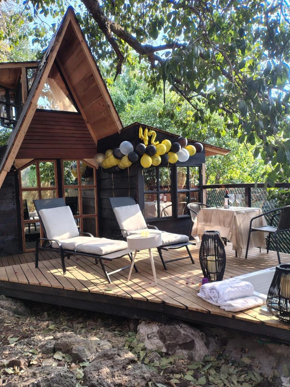 Cabana De Madera Privada Y Romantica Tepoztlan Bagian luar foto